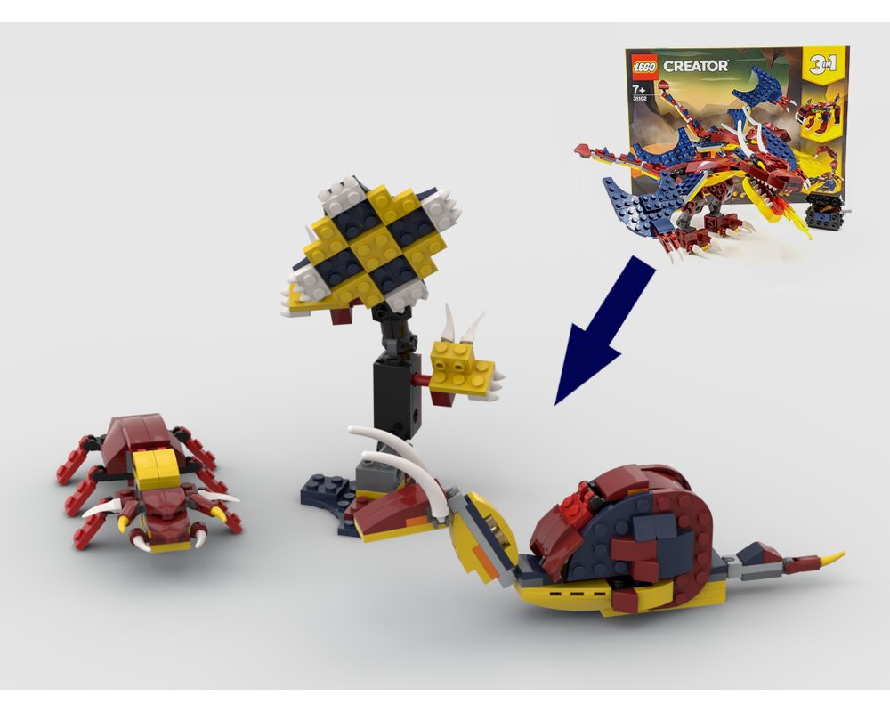 MOC - 31102 Flower snail and ant Alternative Build - How to build it