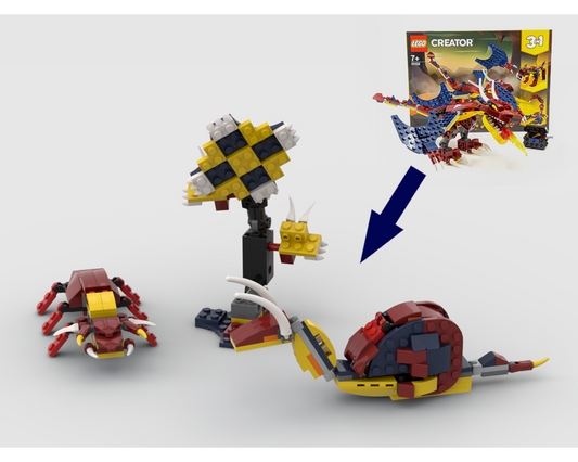 MOC - 31102 Flower snail and ant Alternative Build - How to build it