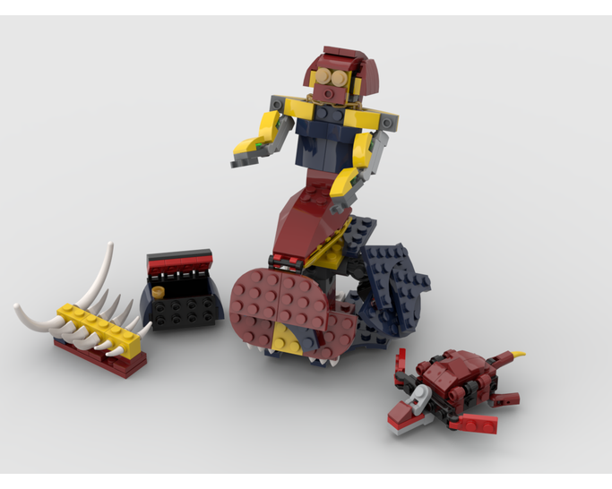 MOC - 31102 Mermaid sitting on a rock Alternative Build - How to build it