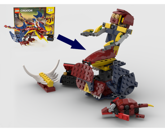 MOC - 31102 Mermaid sitting on a rock Alternative Build - How to build it