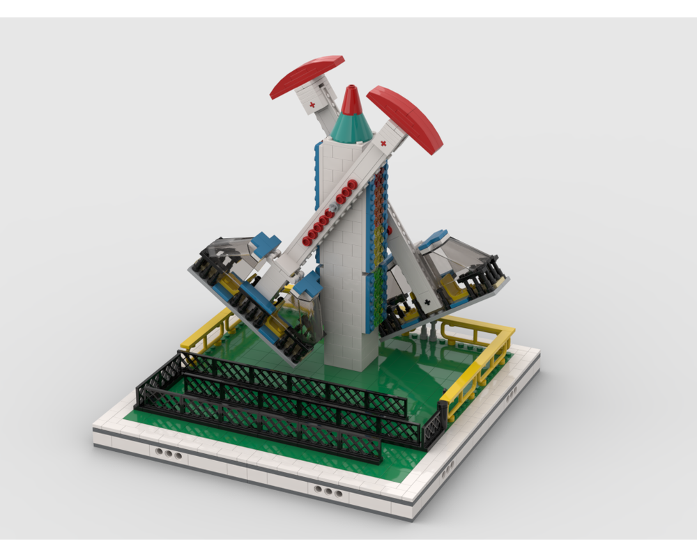 MOC - 360 Carousel for modular Amusement Park - How to build it