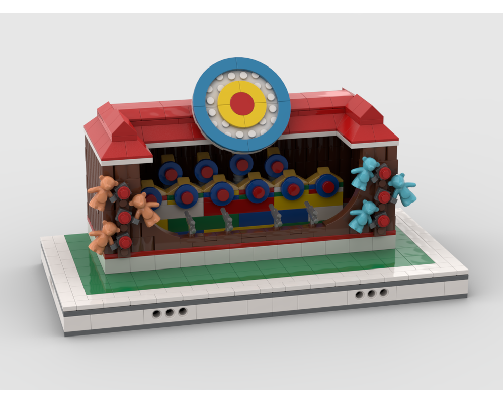 MOC - Dartboard Stand for modular Amusement Park - How to build it