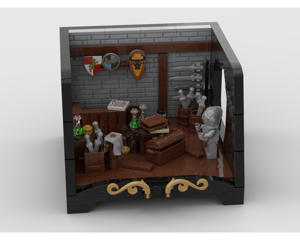 MOC - Medieval Store with a special stand - How to build it