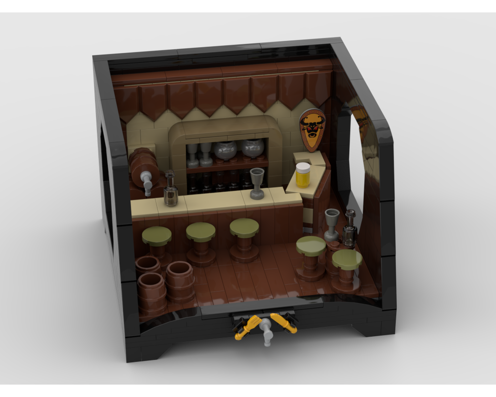 MOC - Medieval Tavern with a special stand - How to build it