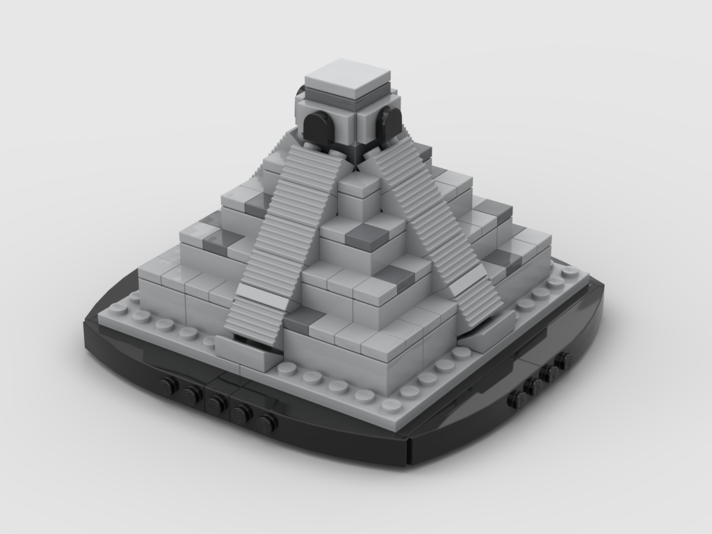 MOC - Mini El Castillo Chichen Itza pyramid - How to build it