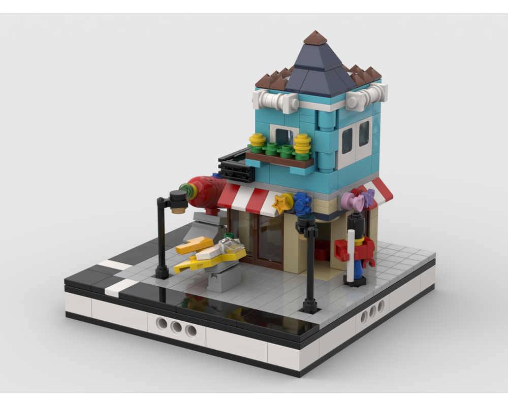 MOC - Toy Shop for a Modular City - How to build it