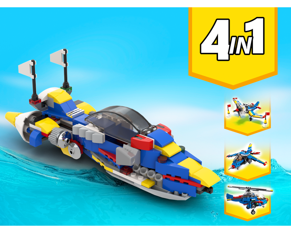 MOC - 31094 Speed Boat Alternative Build - How to build it