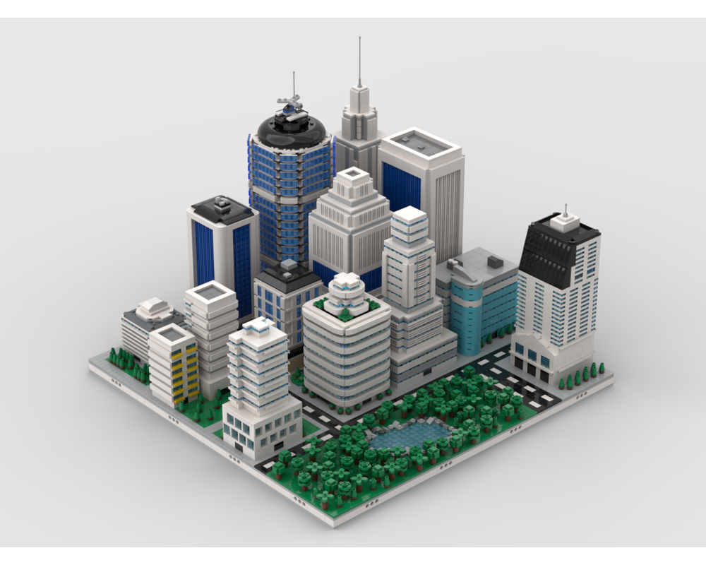 MOC - Skyscraper Modular City | build from 14 MOCs - How to build it
