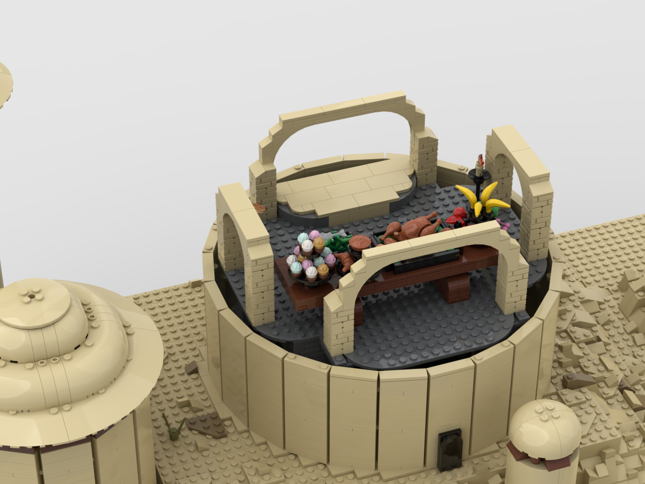 MOC - jabba's palace for a Modular Tatooine - How to build it