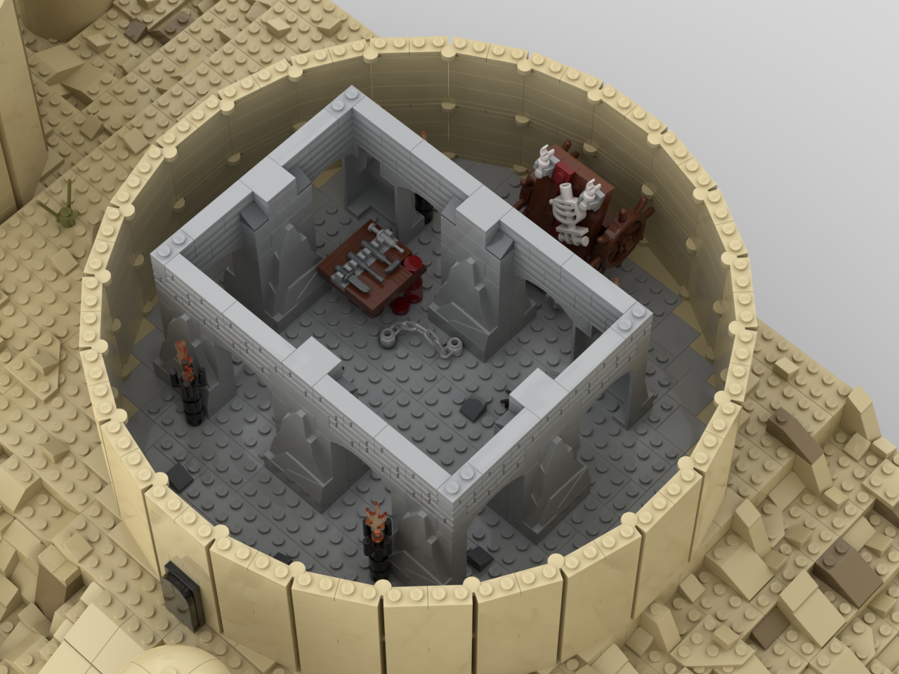 MOC - jabba's palace for a Modular Tatooine - How to build it