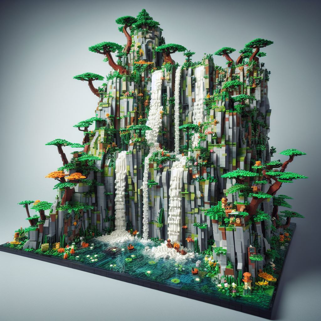 Quick 5 ideas for Lego Waterfall MOCs