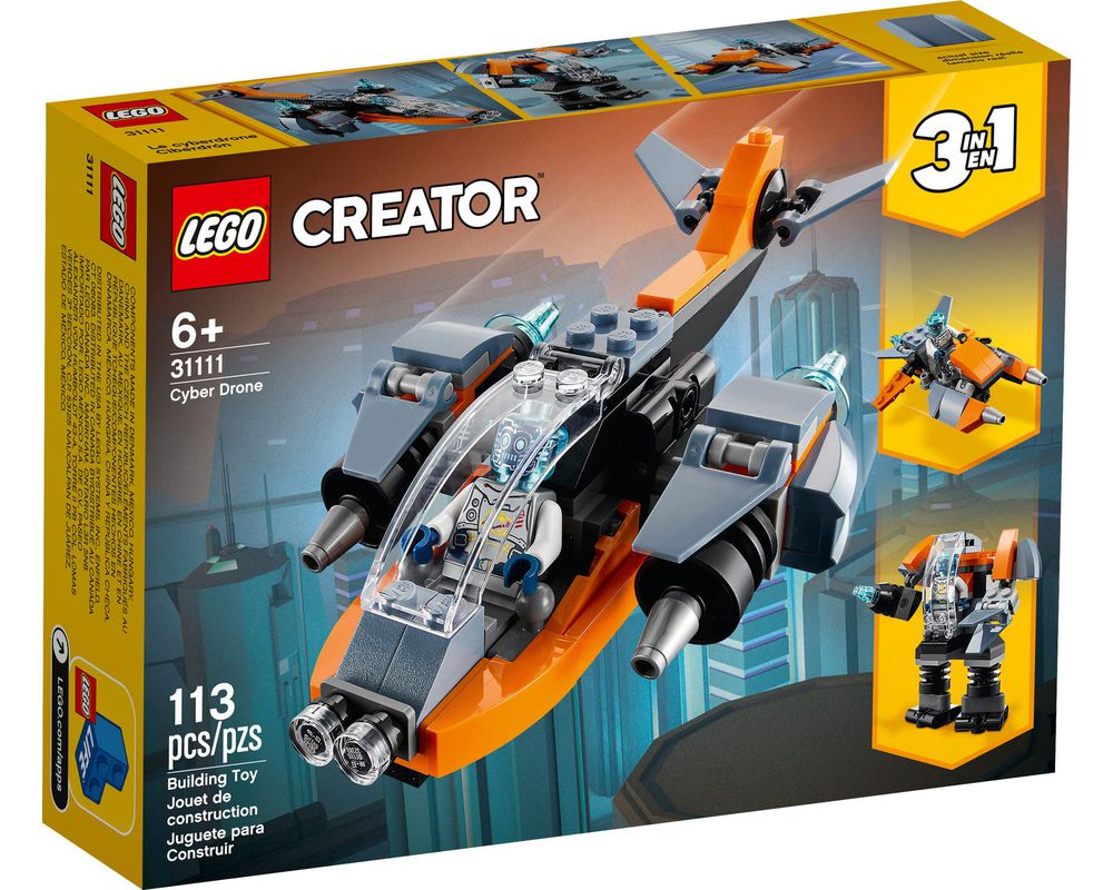 LEGO SET 31111 Cyber Drone alternate build - free tutorials