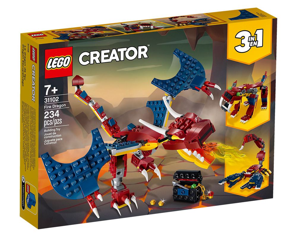 LEGO SET 31102 Fire Dragon alternate build free tutorial