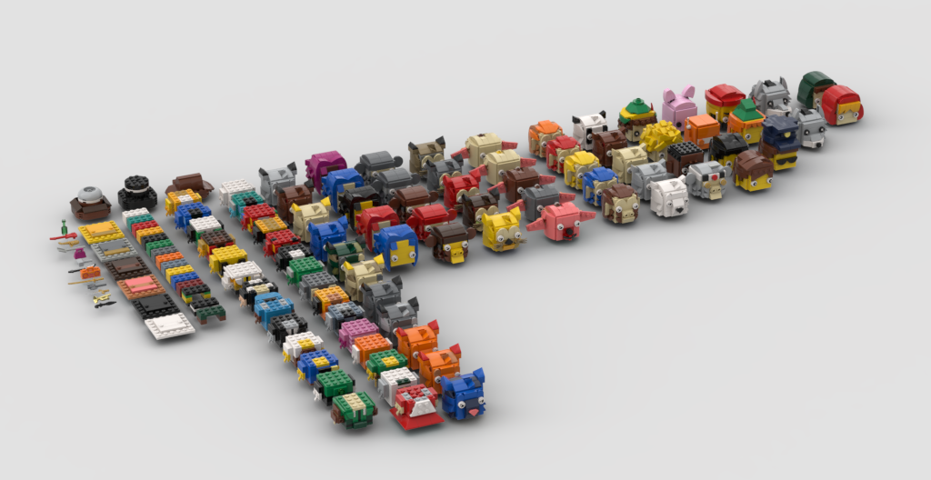 100 ideas for Lego brickheadz MOCs design