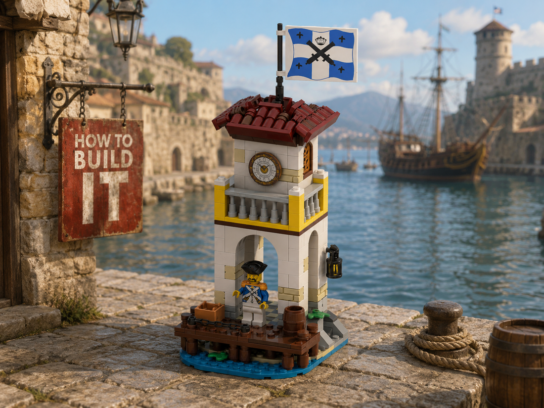 Imperial Harbor Clock Tower MOC – Free Building Instructions
