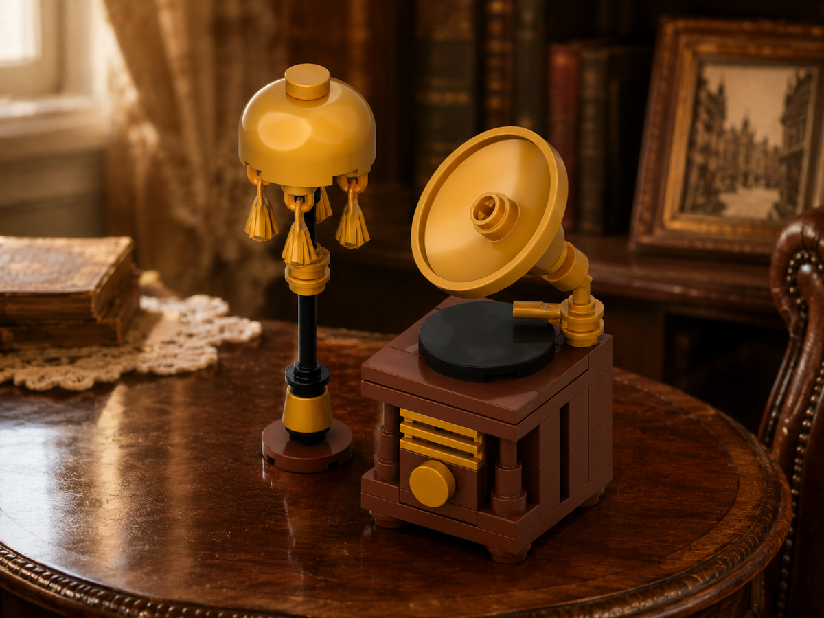 Vintage Gramophone MOC – Free Building Instructions