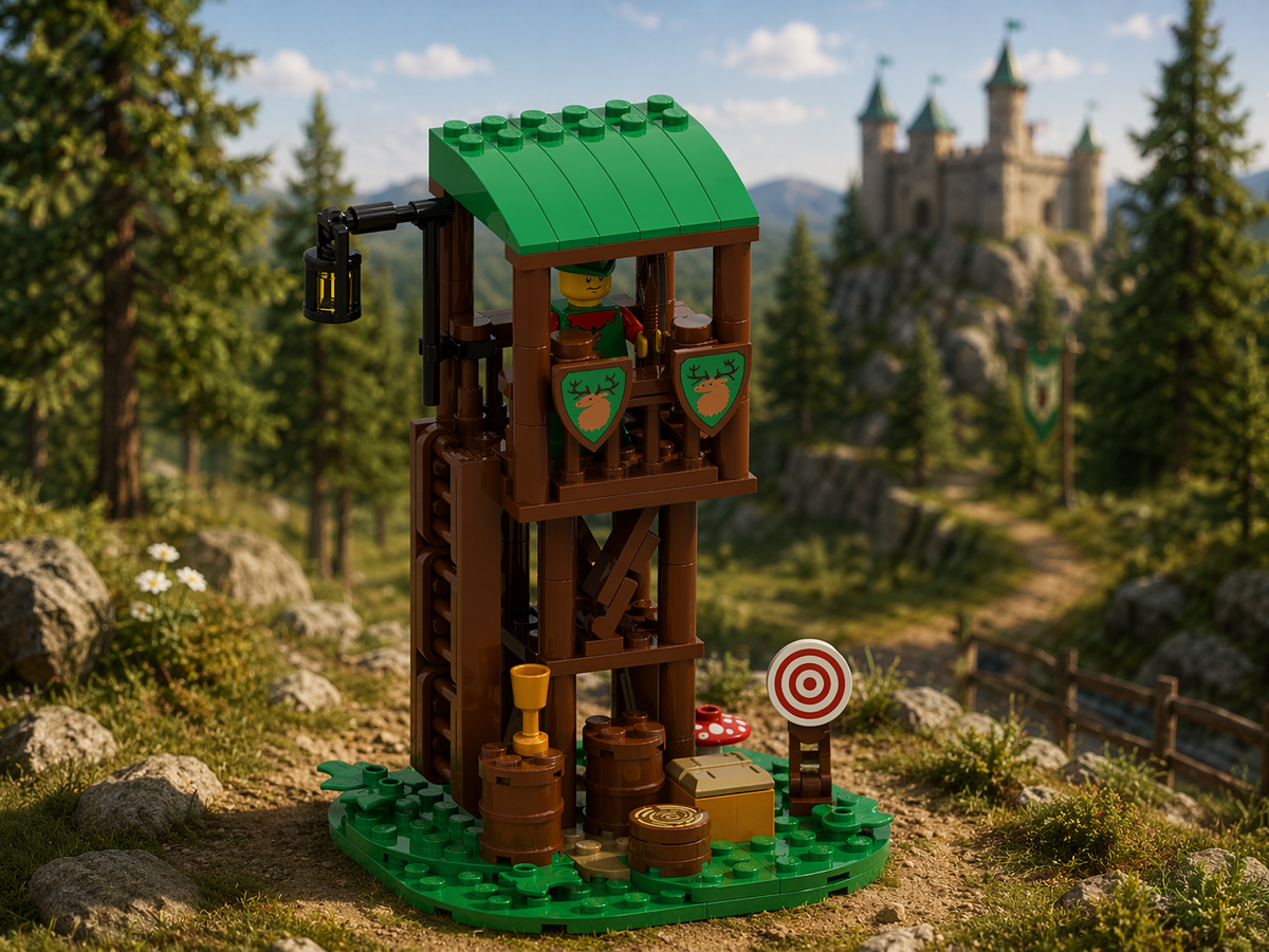 Forestmen Wood Watchtower Free Building Instructions for Castle Displays