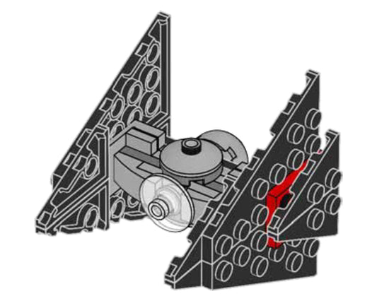 LEGO Set 912064-1 Sith Eternal TIE Dagger Alternate build Ideas: Speeders, Gunships, Falcons, and Star Wars Microcraft