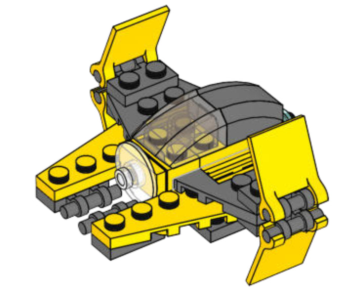 LEGO Set 911952-1 Jedi Interceptor Alternate build Ideas: a fresh display direction
