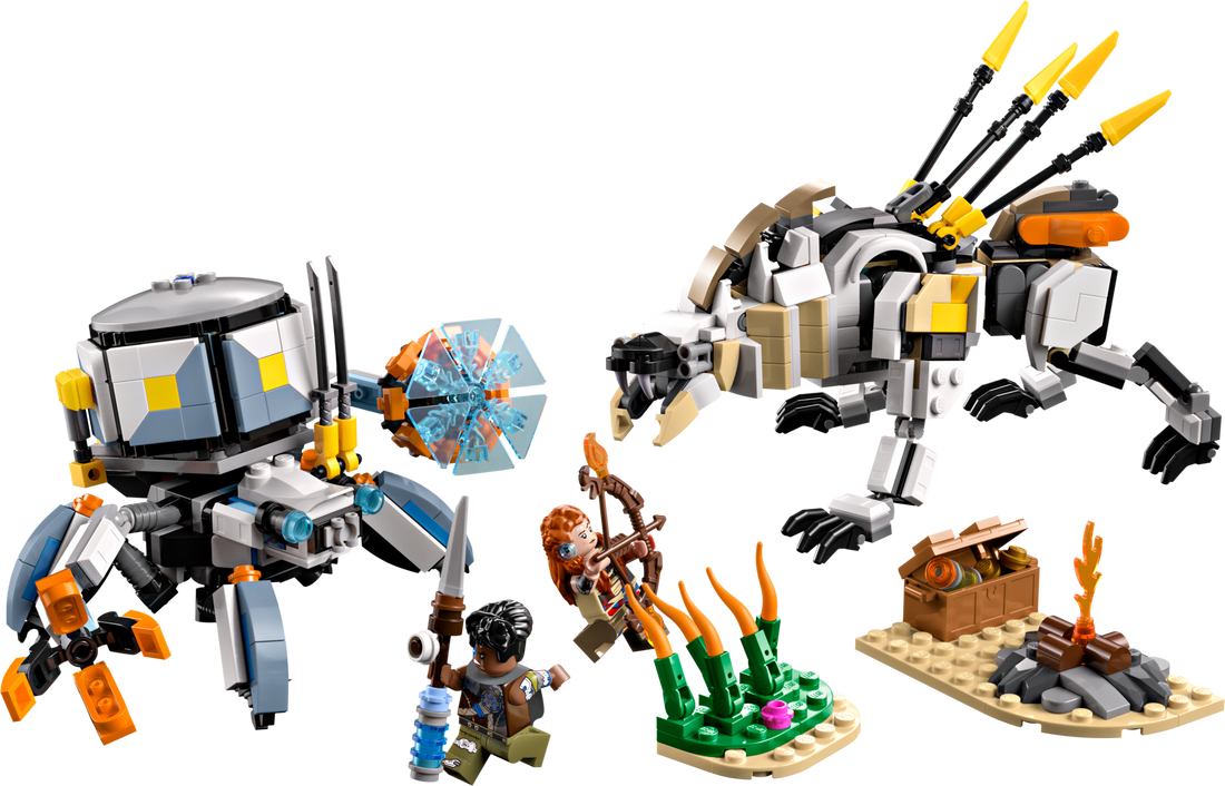 LEGO Set 77037-1 Aloy & Varl vs. Shell-Walker & Sawtooth Alternate build Ideas: a fresh display direction