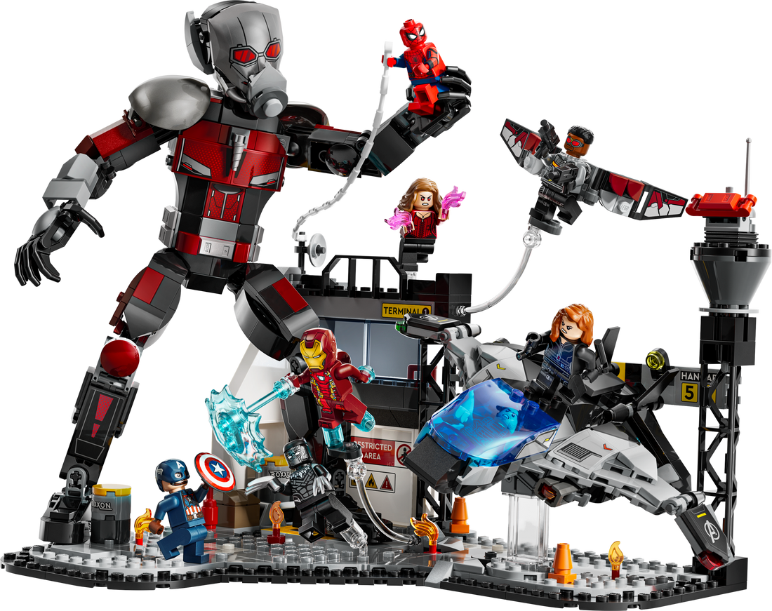 LEGO Set 76314-1 Captain America: Civil War Battle Alternate build Ideas: a fresh display direction