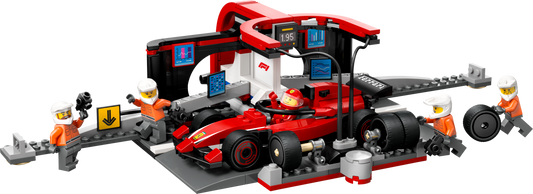 LEGO Set 60443-1 F1 Pit Stop & Pit Crew with Ferrari Car Alternate build Ideas: a fresh display direction and a formula racer