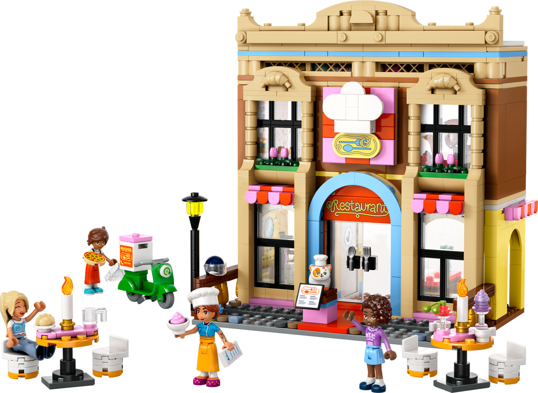 LEGO Set 42655-1 Restaurant and Cooking School Alternate build Ideas: Townhouses, Modular Rooms, and Neighborhood Rebuilds