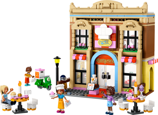 LEGO Set 42655-1 Restaurant and Cooking School Alternate build Ideas: Townhouses, Modular Rooms, and Neighborhood Rebuilds