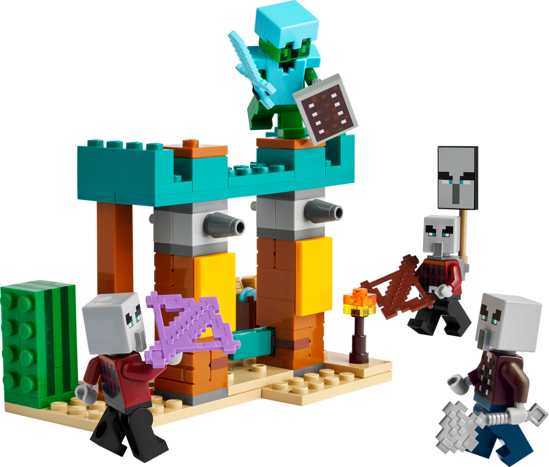 LEGO Set 21267-1 The Illager Desert Patrol Alternate build Ideas: First Night, Badlands, and Blocky Biome Rebuilds