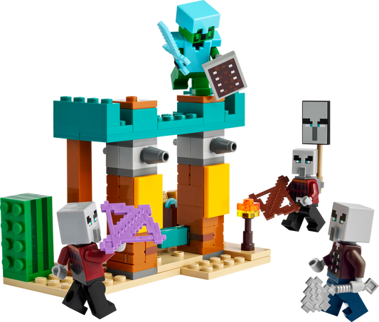 LEGO Set 21267-1 The Illager Desert Patrol Alternate build Ideas: First Night, Badlands, and Blocky Biome Rebuilds