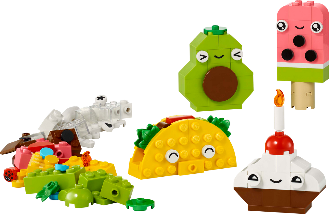LEGO Set 11039-1 Creative Food Friends Alternate build Ideas: a fresh display direction, character-driven pirate customization, and a compact space-ship alternate