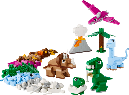 LEGO Set 11041-1 Creative Dinosaurs Alternate build Ideas: a fresh display direction, a cheerful spring bird, and a seasonal bunny remix