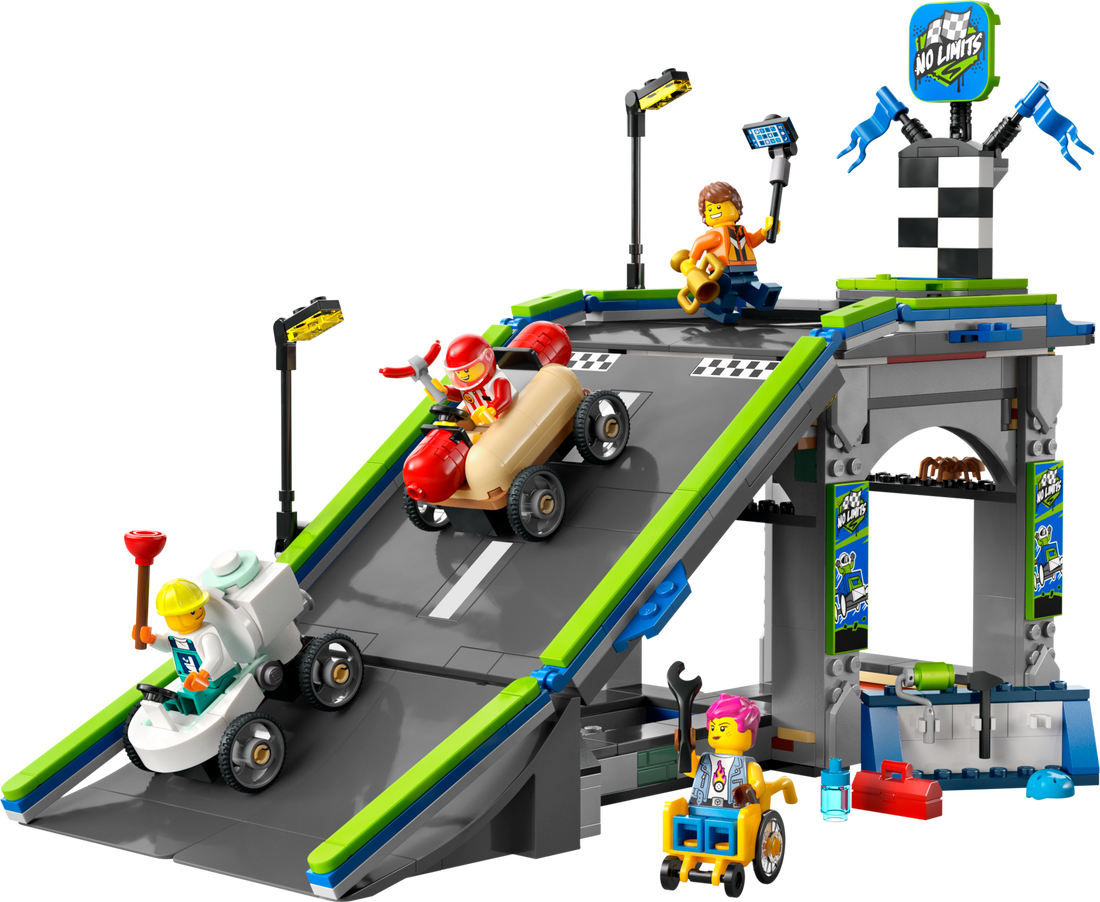 LEGO Set 60460-1 No Limits: Race Car Ramp Track Alternate build Ideas: a fresh display direction and a lidded flower-box display idea