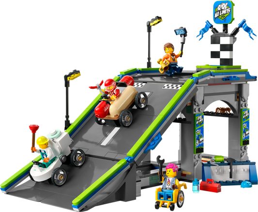 LEGO Set 60460-1 No Limits: Race Car Ramp Track Alternate build Ideas: a fresh display direction and a lidded flower-box display idea