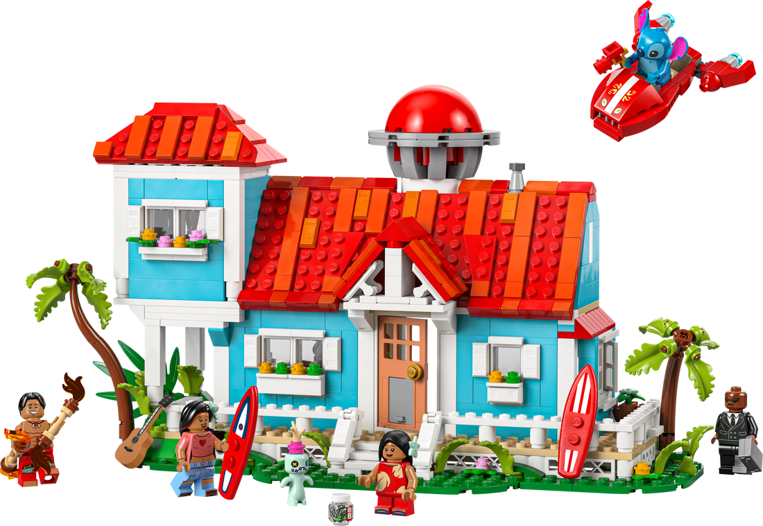 LEGO Set 43268-1 Lilo and Stitch Beach House Alternate build Ideas: Townhouses, Modular Rooms, and Neighborhood Rebuilds