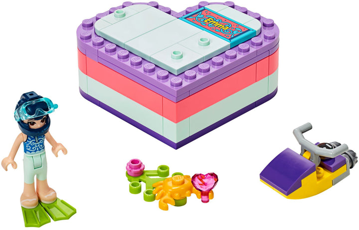 LEGO Set 41385-1 Emma's Summer Heart Box Alternate build Ideas: a lidded flower-box display idea