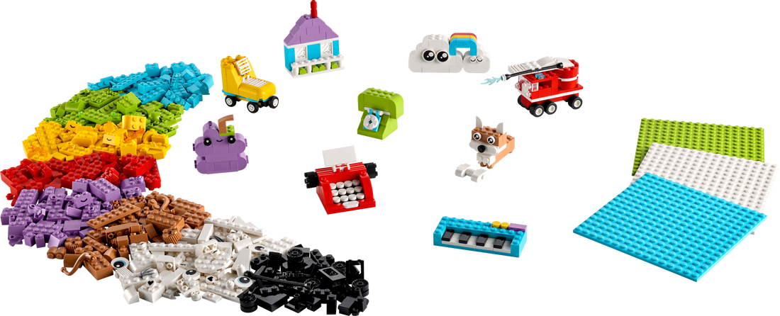 LEGO Set 11044-1 Creative Build-and-Play Box Alternate build Ideas: a fresh display direction, a cheerful spring bird, and a utility truck