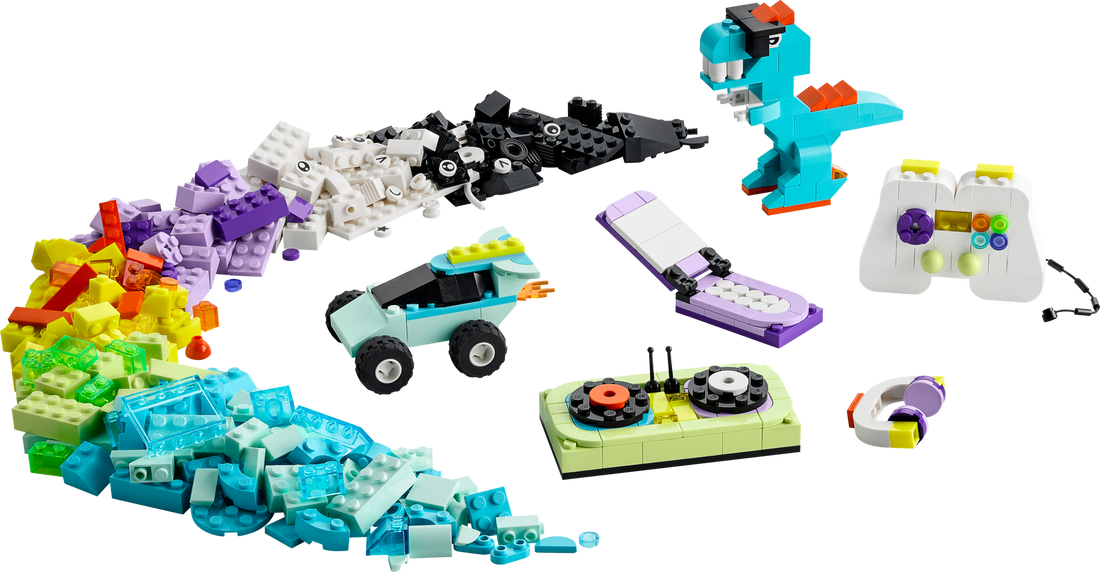 LEGO Set 11043-1 Cool Creative Box Alternate build Ideas: a fresh display direction, a cheerful spring bird, and a vintage tractor