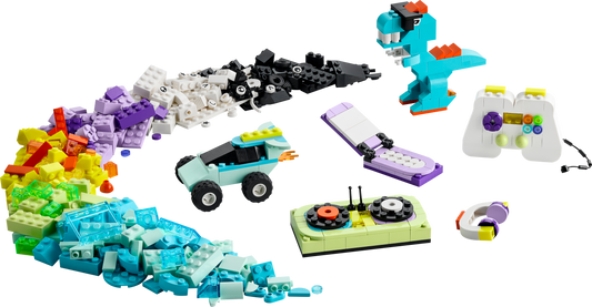 LEGO Set 11043-1 Cool Creative Box Alternate build Ideas: a fresh display direction, a cheerful spring bird, and a vintage tractor