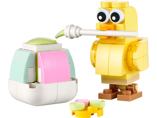 LEGO Set 30690-1 Easter Egg Chick Painting Fun Alternate build Ideas: Spring Displays, Holiday Details, and Easter Rebuilds