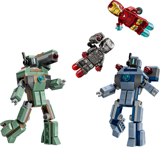 LEGO Set 76320-1 Iron Man & War Machine vs. Hammer Drones Alternate build Ideas: a fresh display direction