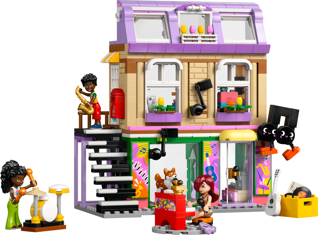 LEGO Set 42653-1 Music Store & Apartment Alternate build Ideas: Townhouses, Modular Rooms, and Neighborhood Rebuilds