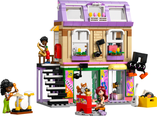 LEGO Set 42653-1 Music Store & Apartment Alternate build Ideas: Townhouses, Modular Rooms, and Neighborhood Rebuilds