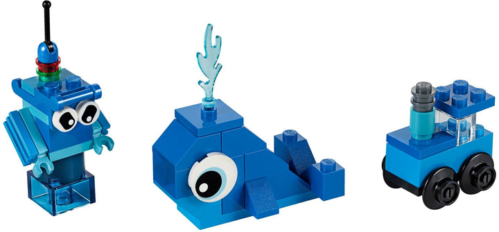LEGO Set 11006-1 Creative Blue Bricks Alternate build Ideas: a fresh display direction, a compact off-road vehicle, and a display-scale sci-fi cannon