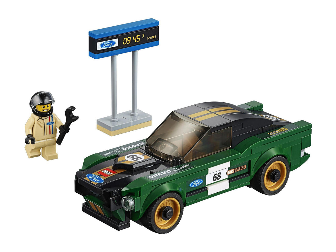 LEGO Set 75884-1 1968 Ford Mustang Fastback Alternate build Ideas: a formula racer, a fresh display direction, and a utility truck