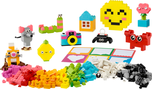 LEGO Set 11042-1 Creative Happy Box Alternate build Ideas: a fresh display direction, a cheerful spring bird, and a compact space-ship alternate