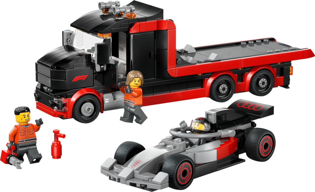 LEGO Set 60493-1 F1 Display Truck with Audi F1 Race Car Alternate build Ideas: a utility truck and a formula racer