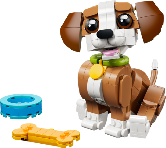 LEGO Set 31382-1 Cute Animals: Playful Puppy Dog Alternate build Ideas: Speeders, Gunships, Falcons, and Star Wars Microcraft