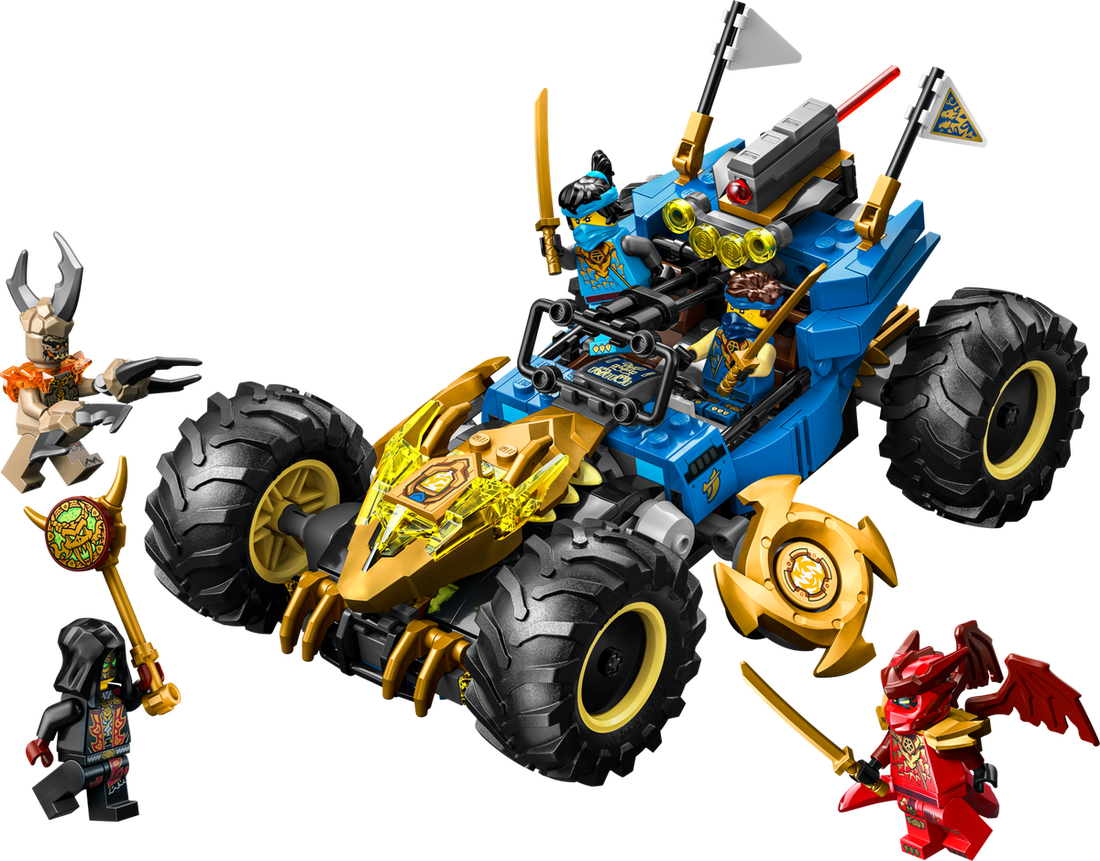 LEGO Set 71856-1 Jay's Transforming Car Alternate build Ideas: a hot-rod body style and a fresh display direction