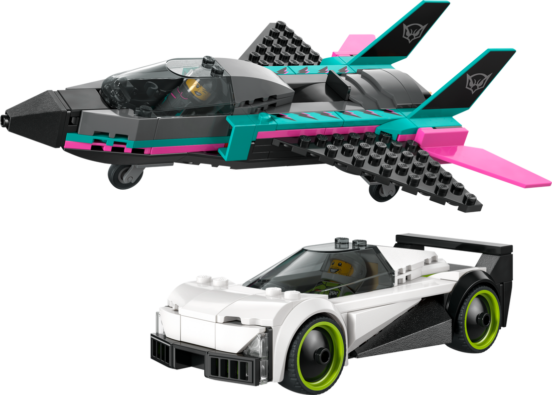 LEGO Set 60489-1 Jet vs. Car Alternate build Ideas: Racers, Road Cars, Trucks, and Technic Vehicle Remixes